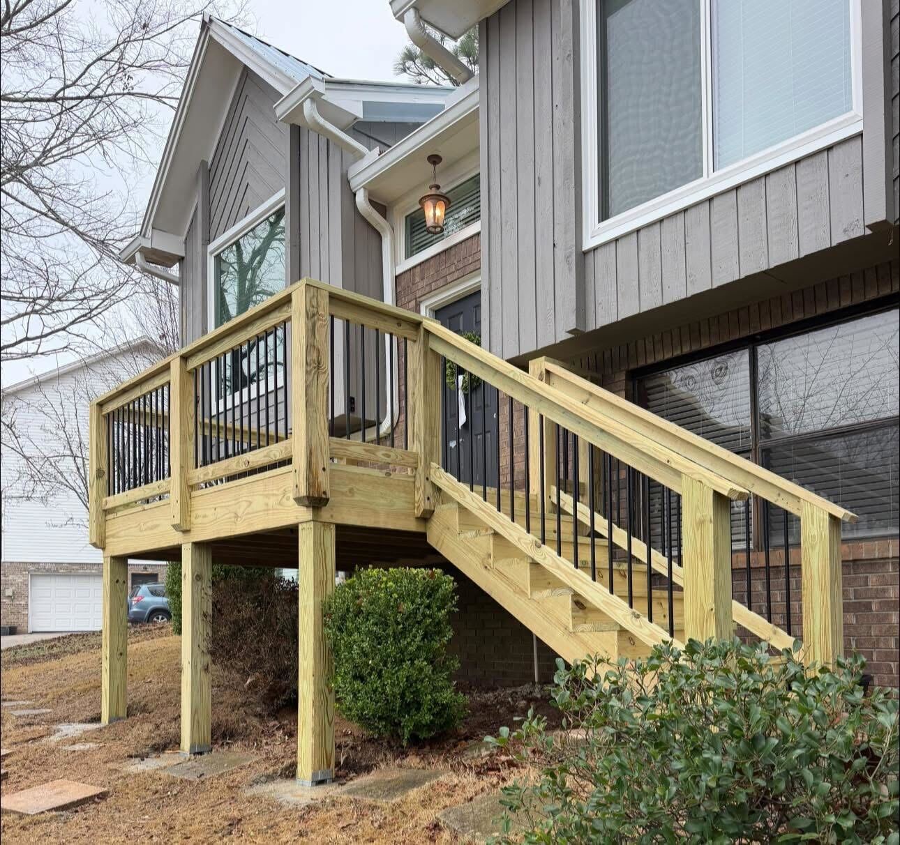 Fully built out front porch